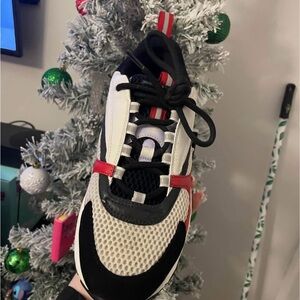 Dior Black and White Sneakers with Red Accents 100% authentic